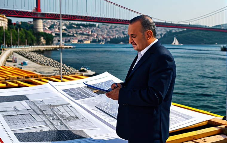 **

A Turkish architect, fully clothed in professional attire, reviewing blueprints on a construction site in Istanbul. The Bosphorus and iconic landmarks are visible in the background. Safe for work, appropriate content, perfect anatomy, natural proportions, high quality, family-friendly.

**